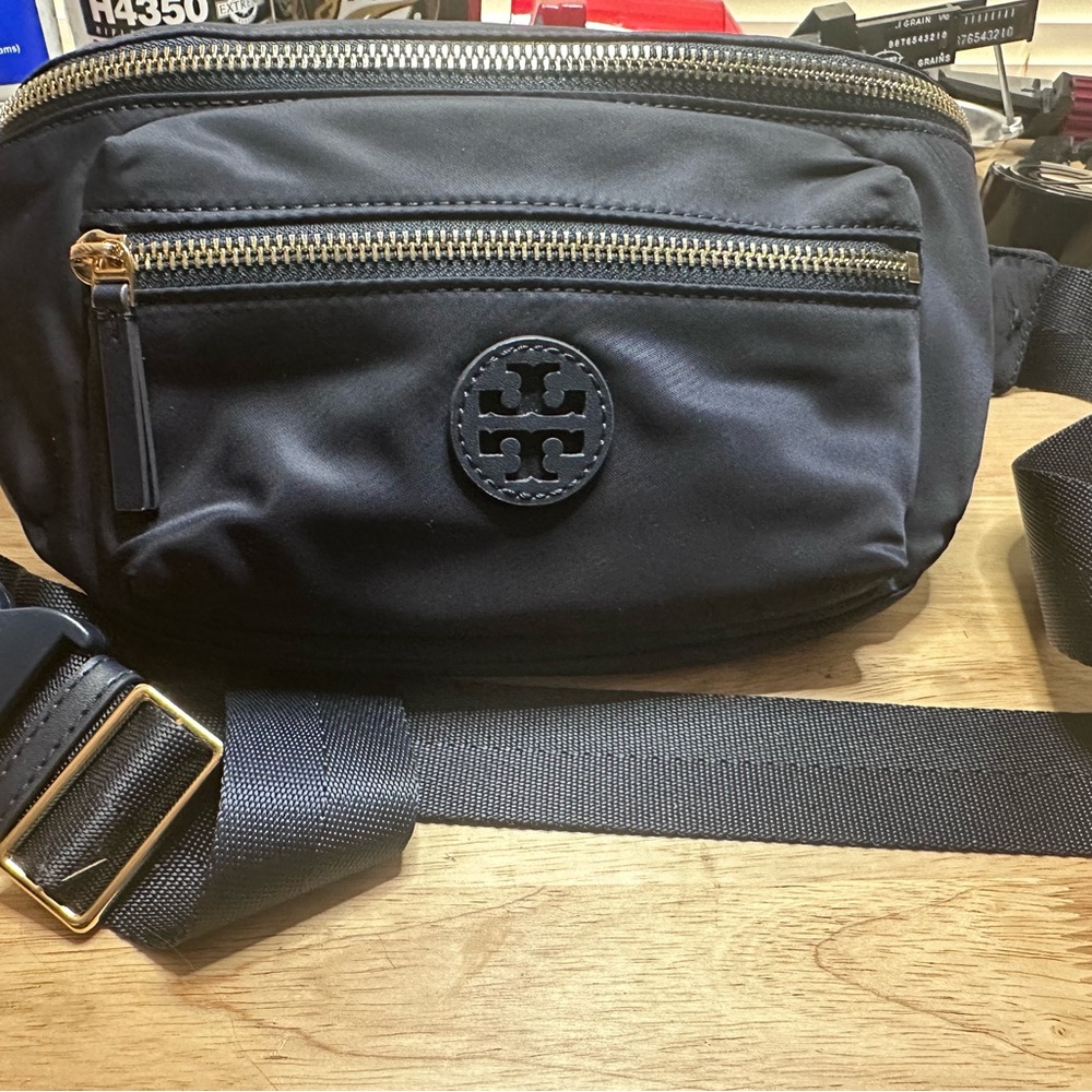 SOLD -Tory Burch Blue Belt Bag by